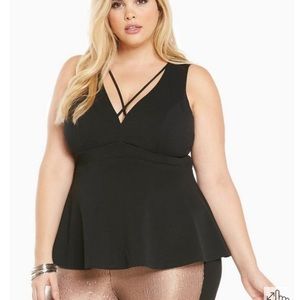 STRAPPY PEPLUM TOP TORRID SIZE 5